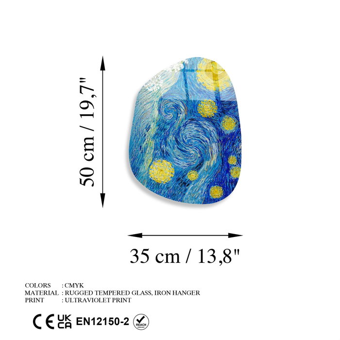 Wallity Cuadro Decorativo de Vidrio Templado Multicolor 35 x 50 cm